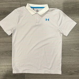 Under Armour Polo Shirt - White and Blue